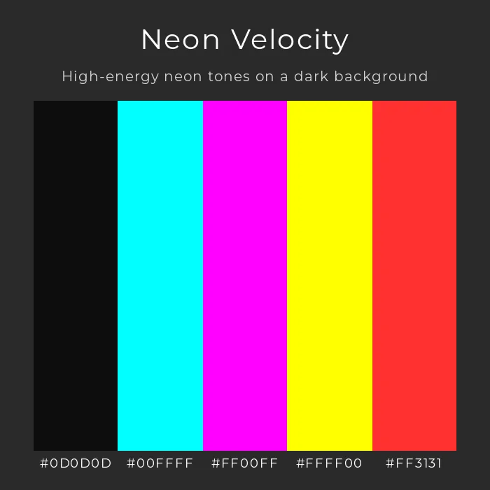 neon velocity color palette
