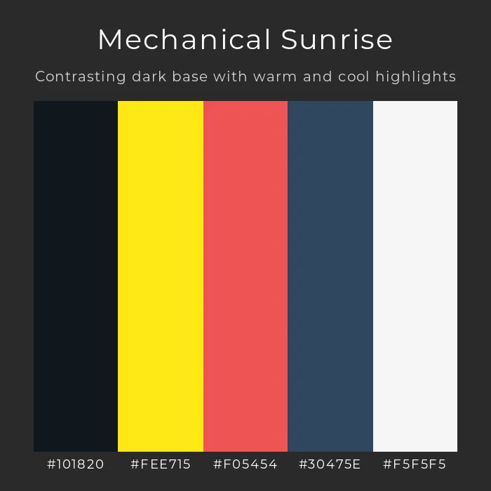 mechanical sunrise color palette