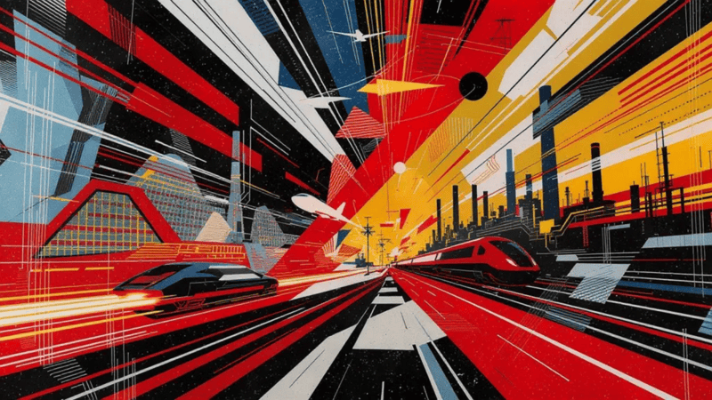 futurism graphic design motifs