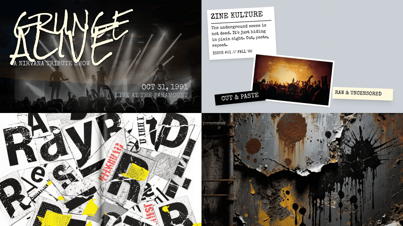 grunge graphic design origins 1990s rebellion style