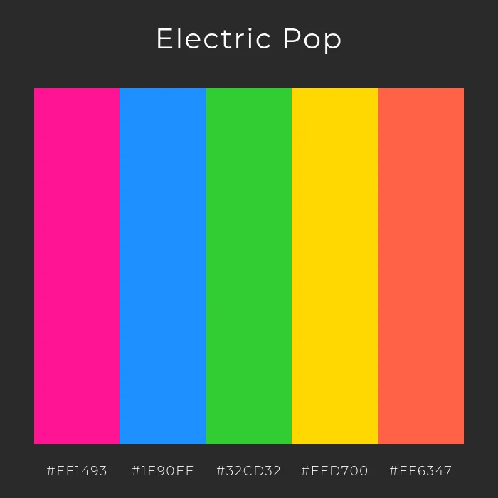 electric-pop maximalistische farbpalette