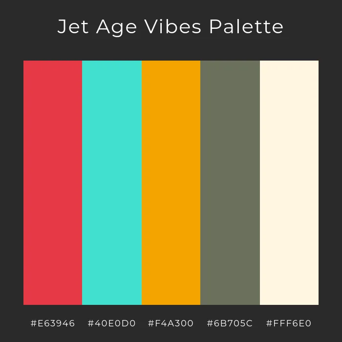 jet age retro farbmuster