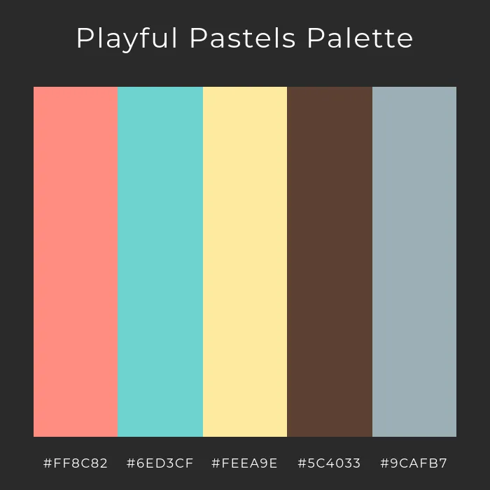 mid century modern pastell farbpalette