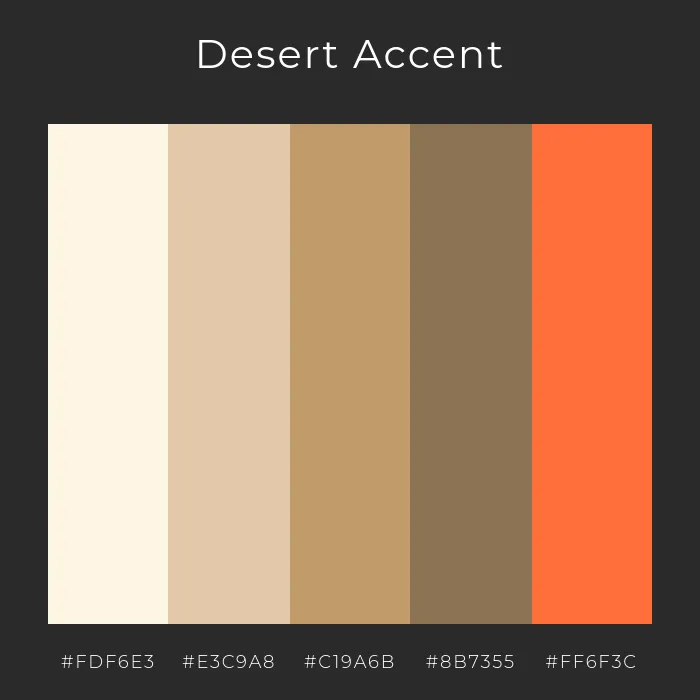 warme wüstentöne-palette für minimalistisches grafikdesign
