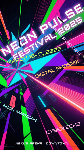 modern futurism music event poster