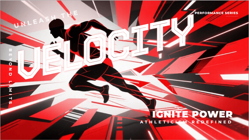modern futurism sports branding poster