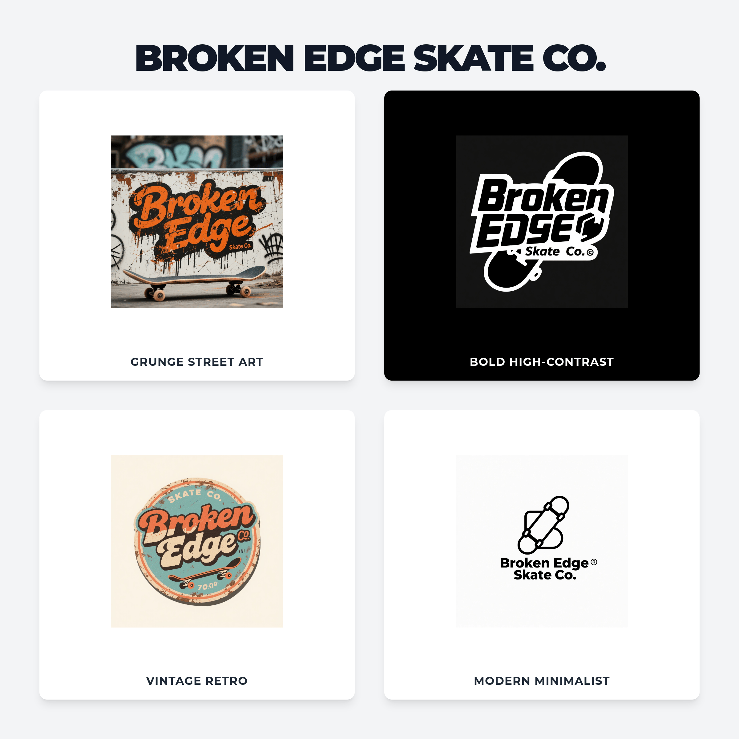 modern grunge skate branding logo design