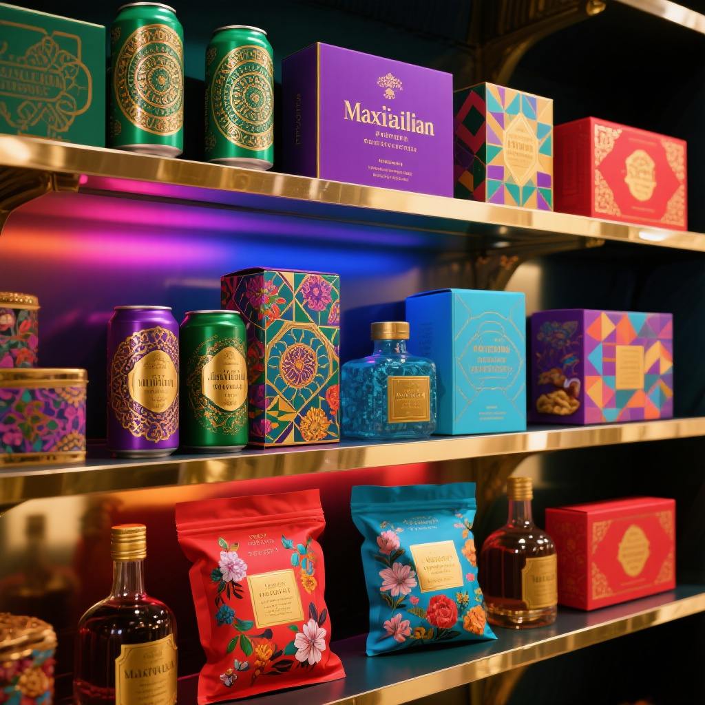 modern maximalism branding packaging design for consumer goods
