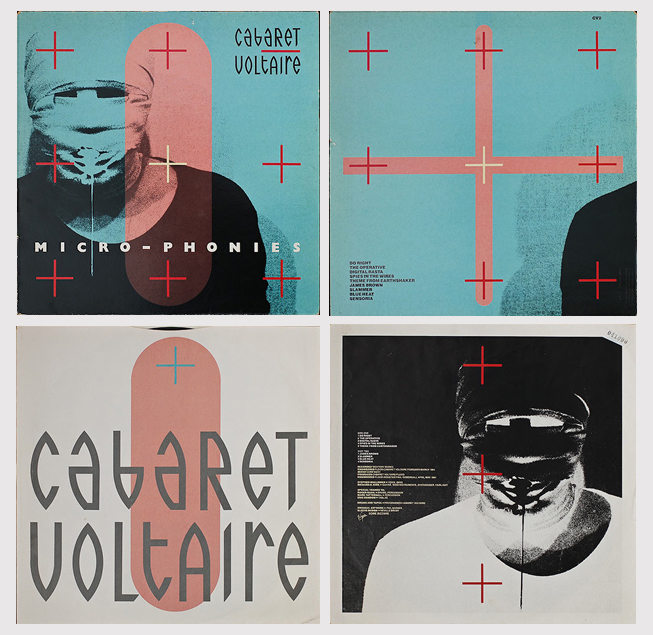 album cover for cabaret voltaire micro-phonies by neville brody