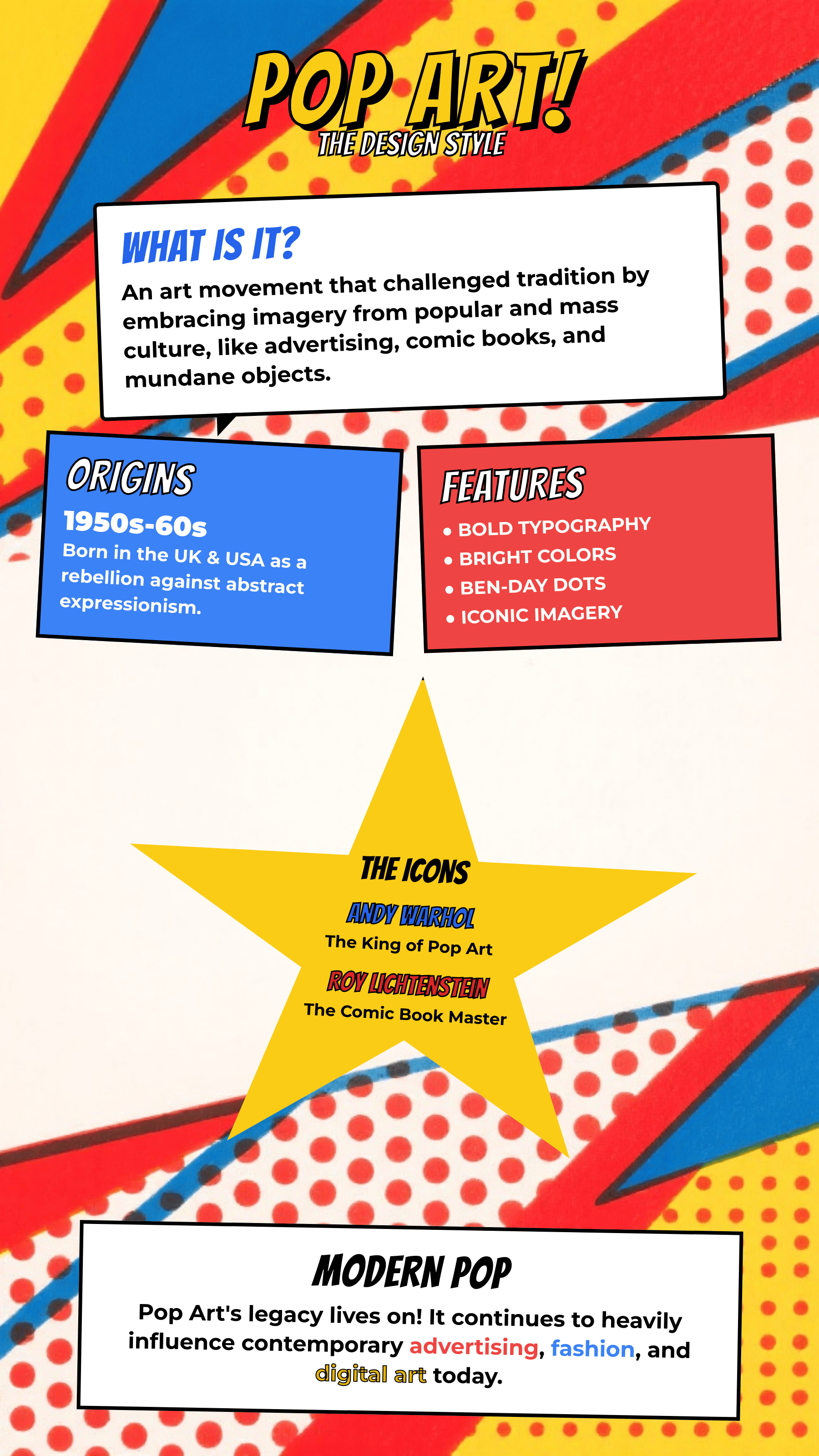 pop art design stil infografik