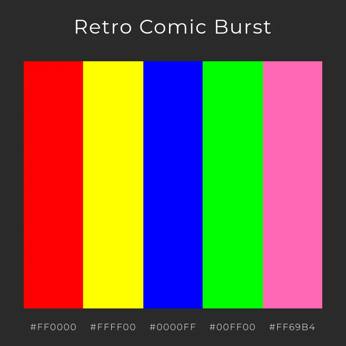 retro comic pop palette