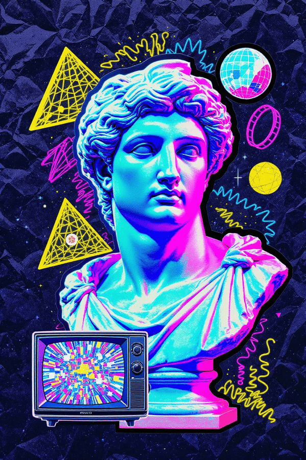 postmodernismus ikonische collage ästhetik