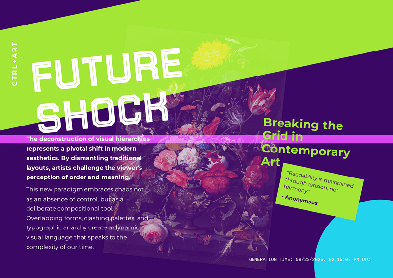 asymmetrisches und geschichtetes layout im postmodernen design