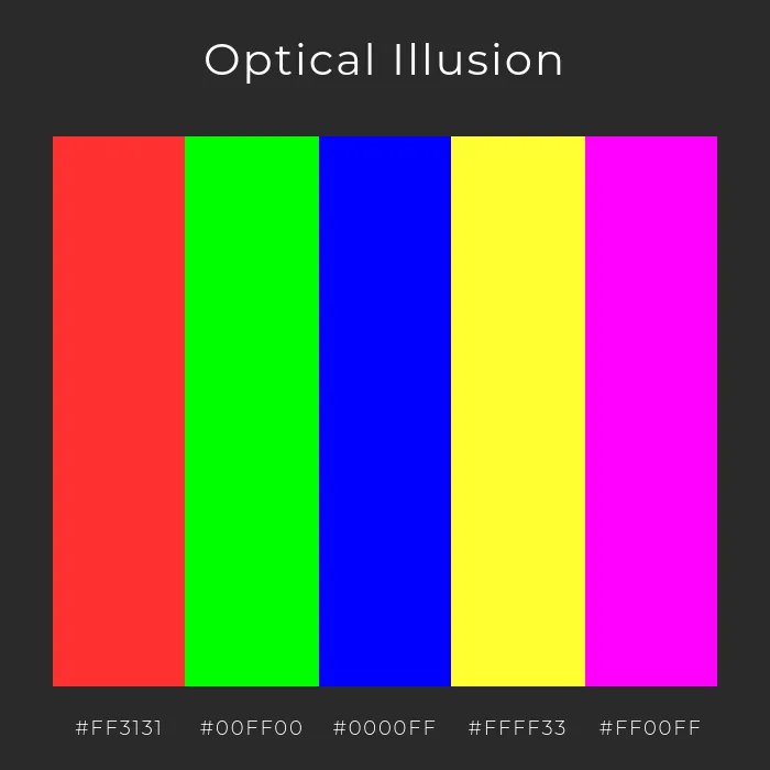 psychedelische optische illusion palette
