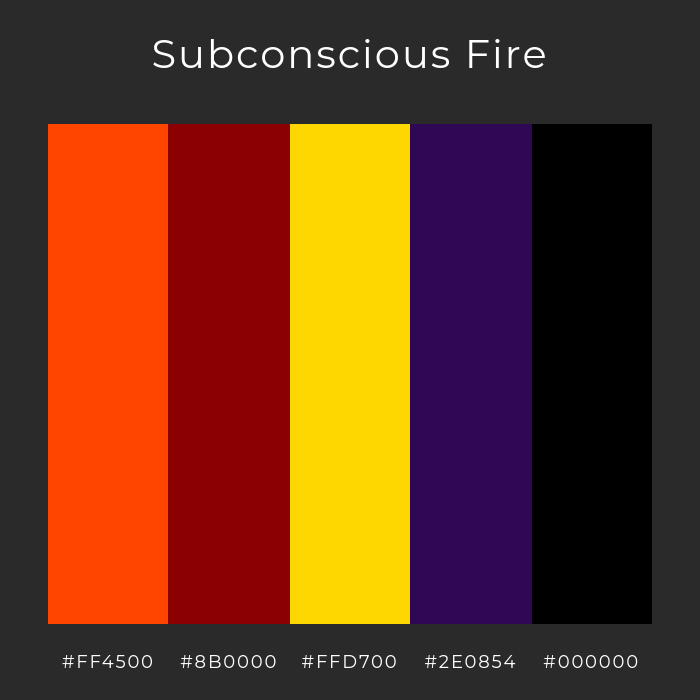 surrealism fiery symbolic palette