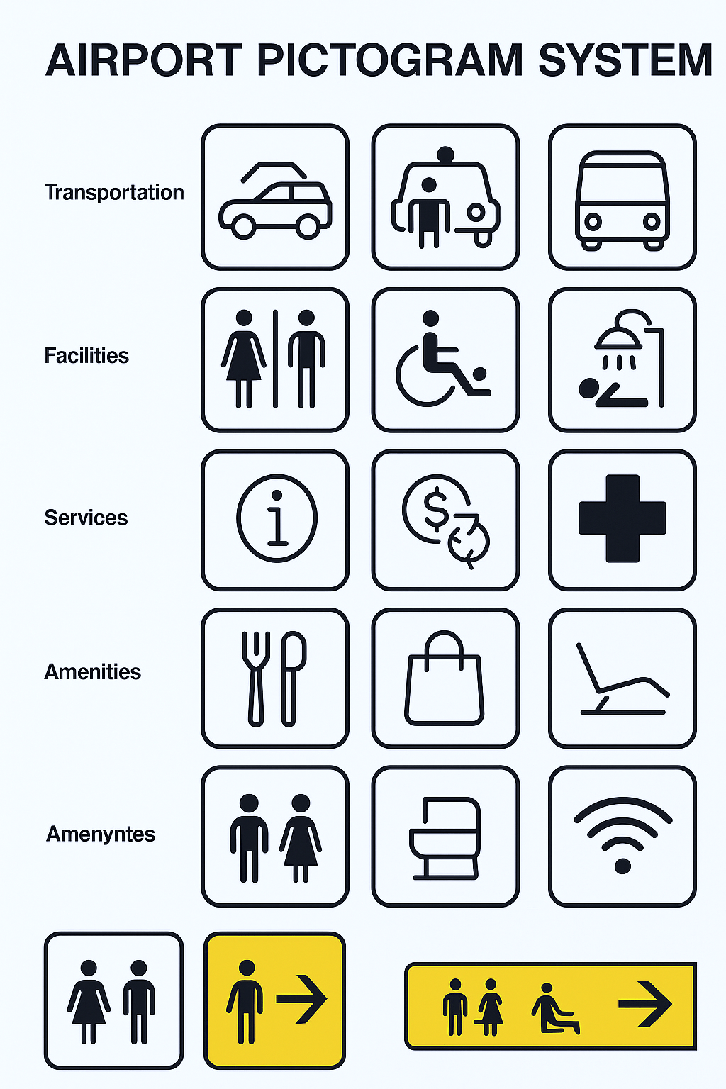 modern swiss style signage system design