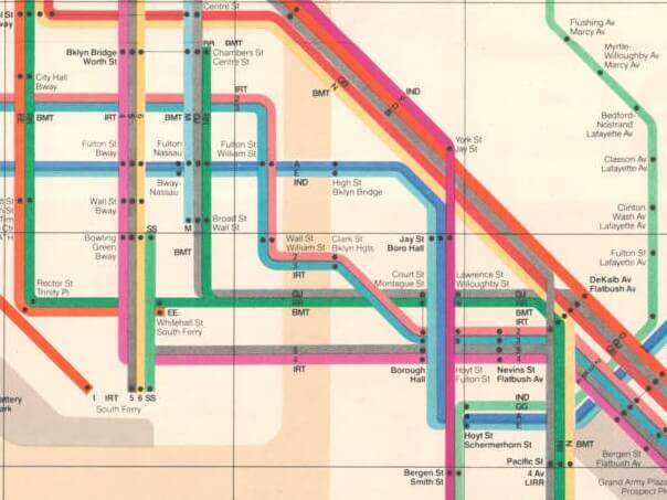 massimo vignelli die new yorker u-bahn-karte von 1972