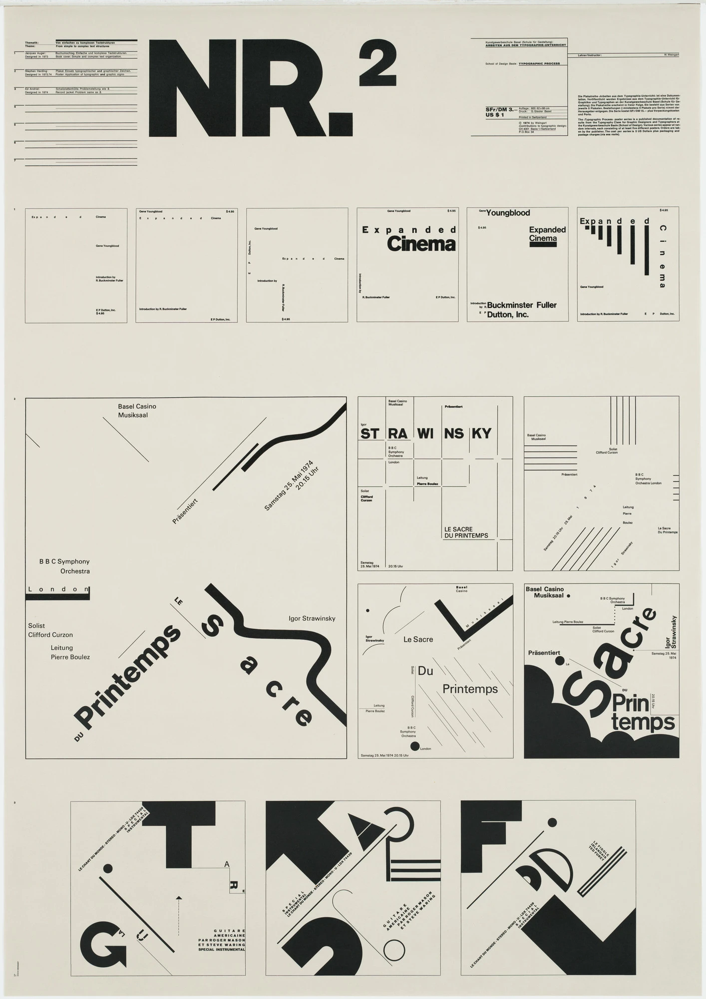 wolfgang weingart typographischer prozess nr 2 von einfach zu komplex