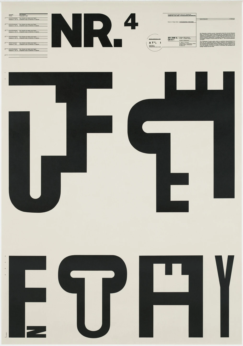 wolfgang weingart typographischer prozess nr 4 typographische zeichen