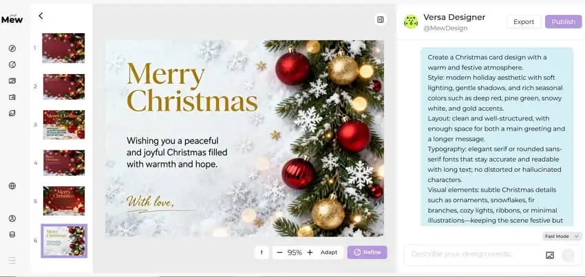 mew design ai christmas card maker