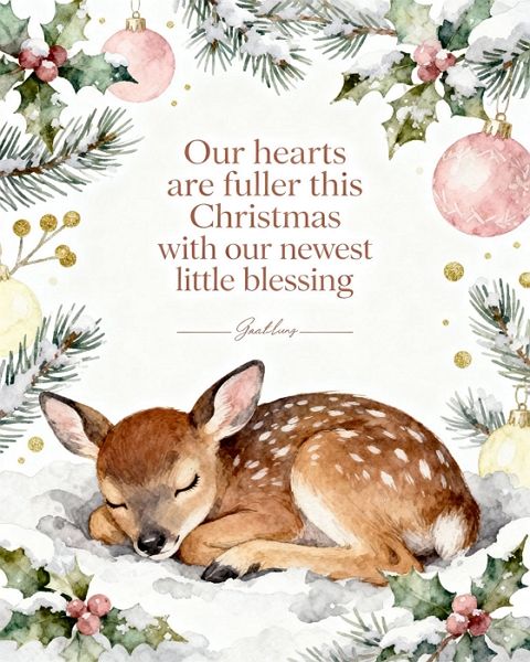 babys first christmas card messages