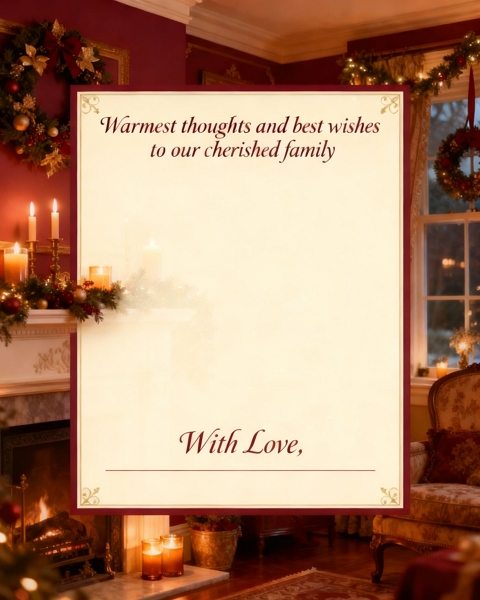 family christmas card messages