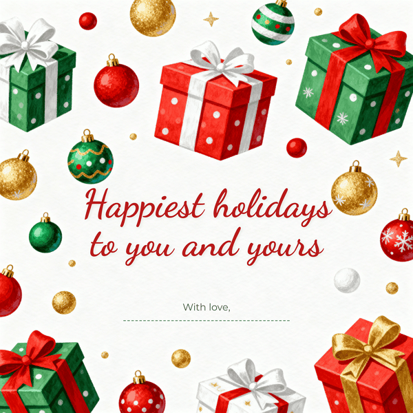 friends christmas card wishes