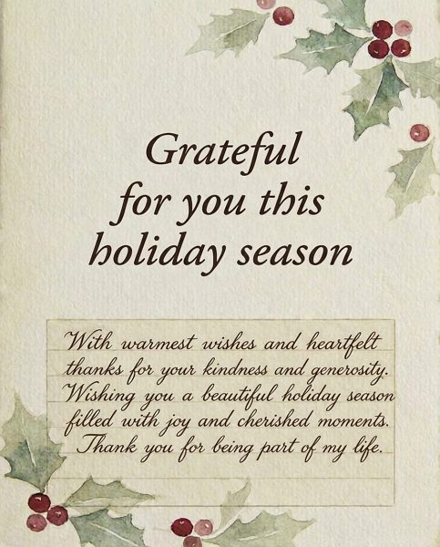 christmas thank you card messages