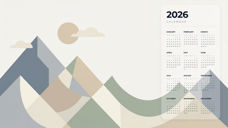 带有日历网格的桌面背景壁纸