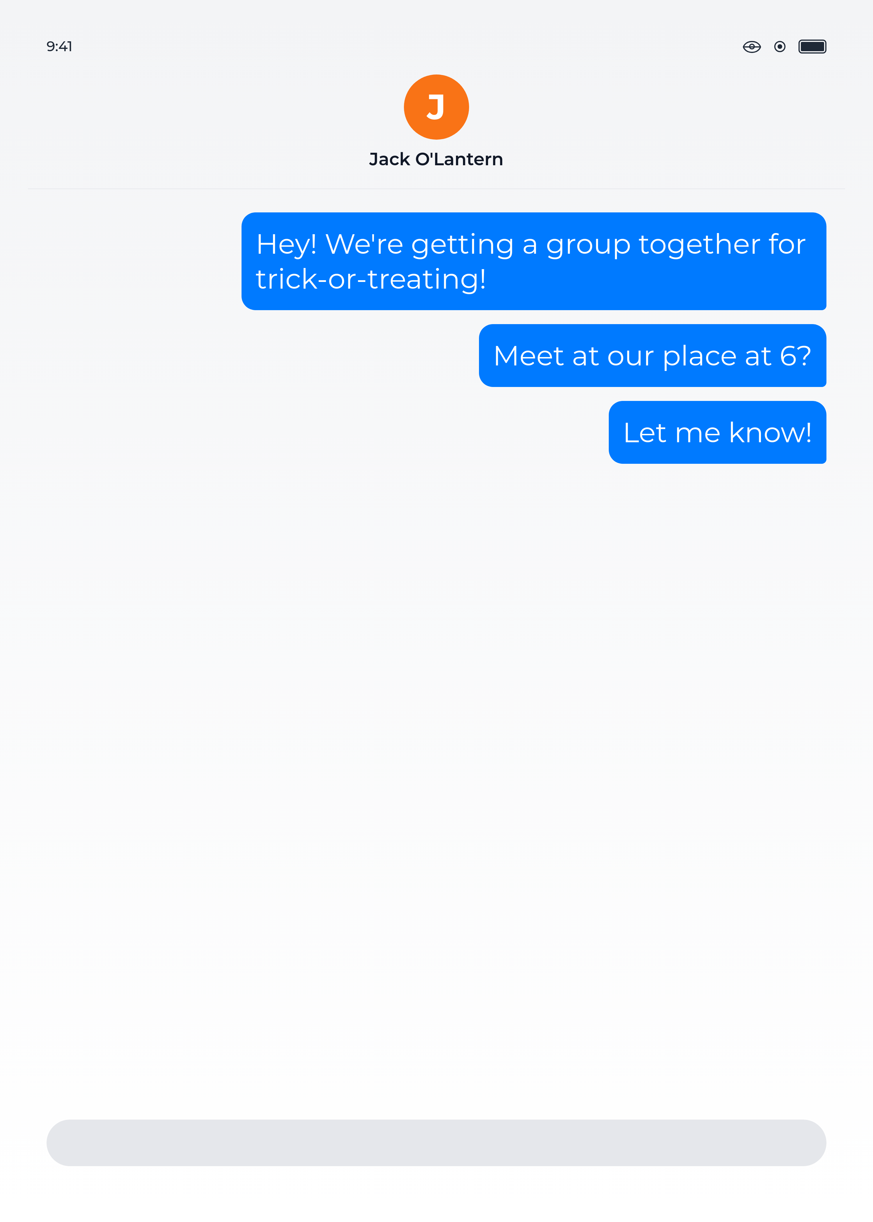 last minute trick or treat invitation text message