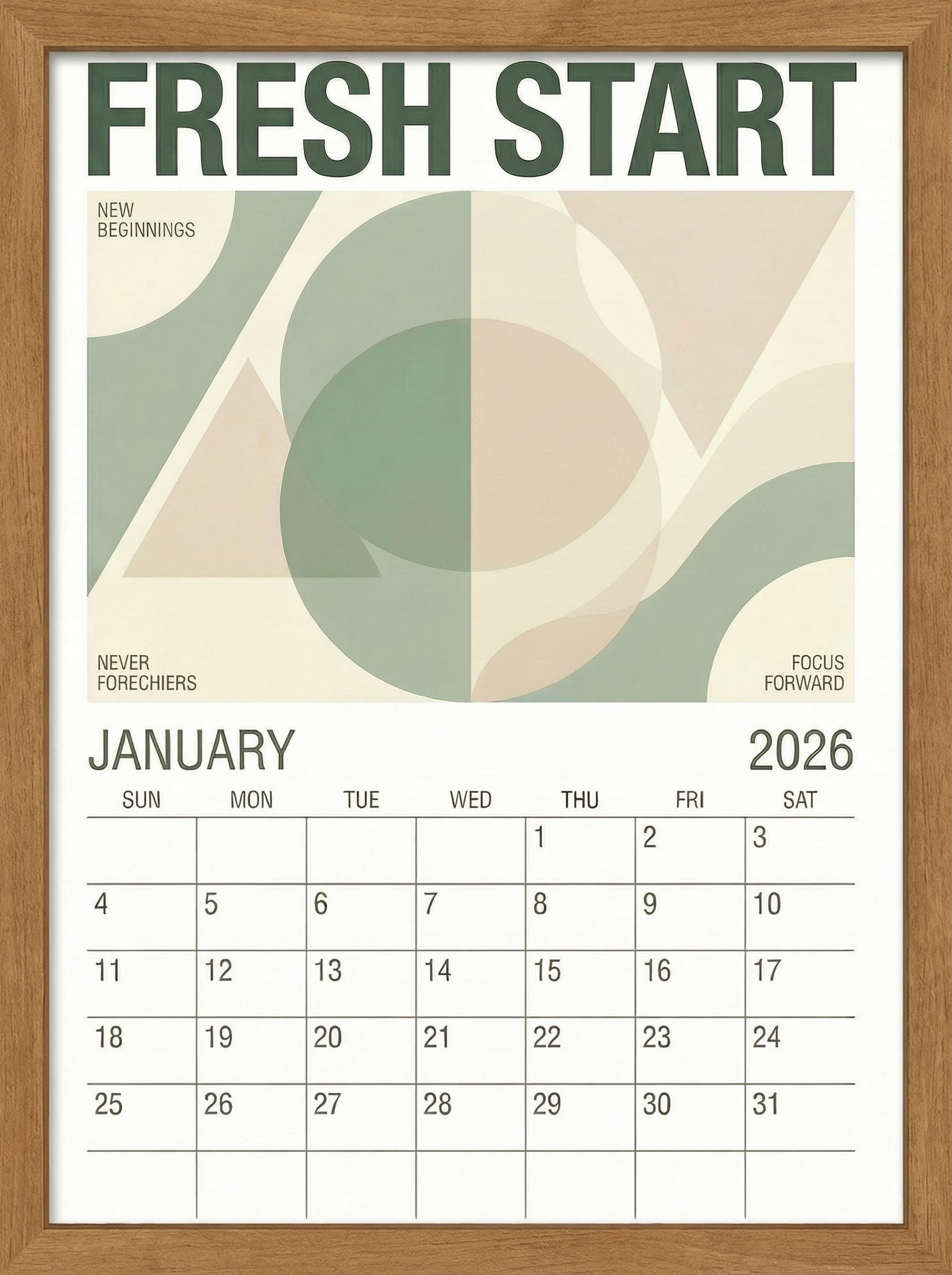 励志语录日历图形