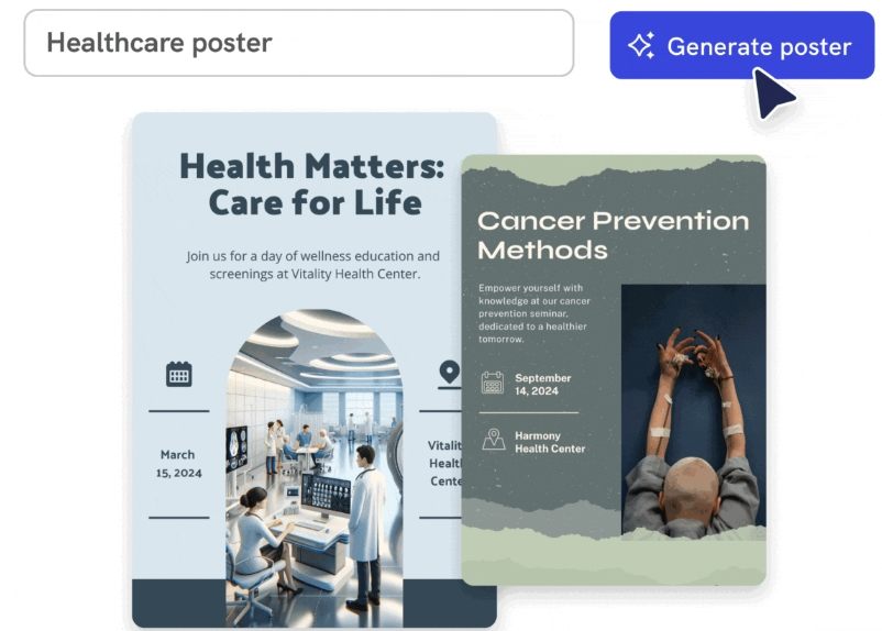 piktochart kostenloses Online-KI-Poster-Design-Tool