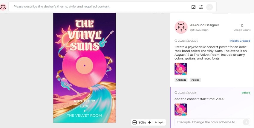 edit the ai generated poster