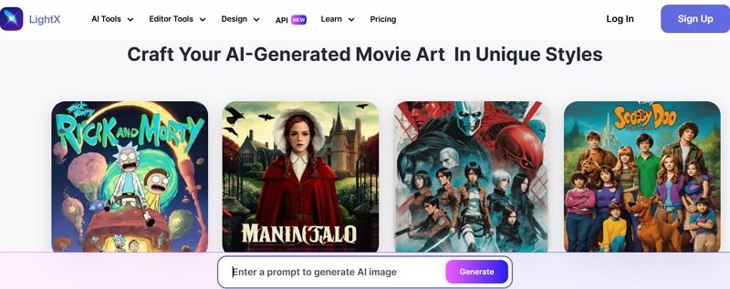 lightx ai movie poster maker